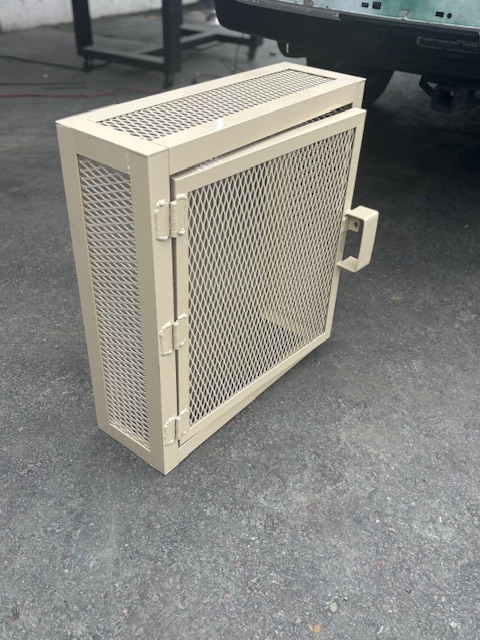Wall mounted cage tan