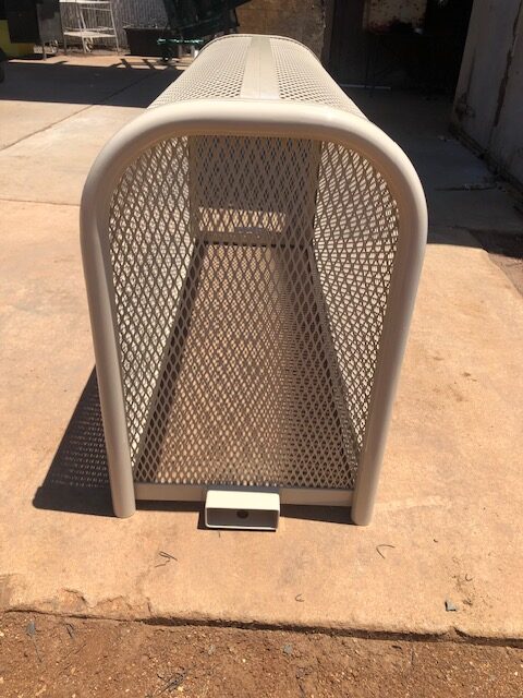 Custom long lift off cage with two lock boxes-tan-1