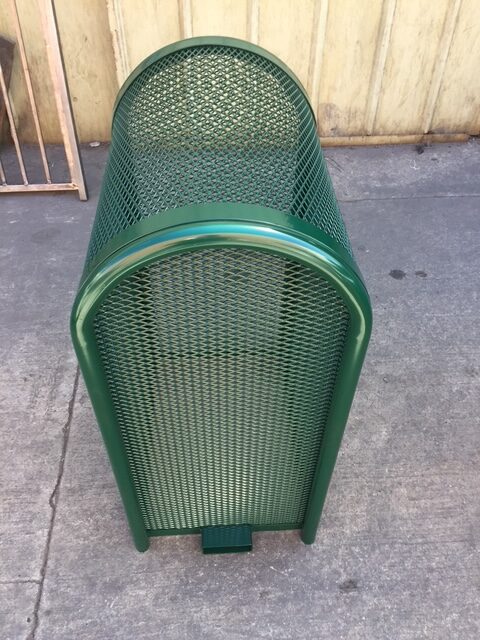 Custom tall lift off cage with two lock boxes-green-1