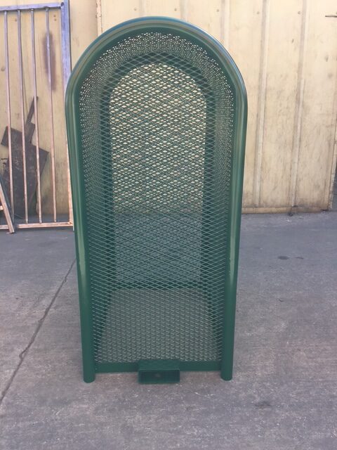 Custom tall lift off cage with two lock boxes-green-2