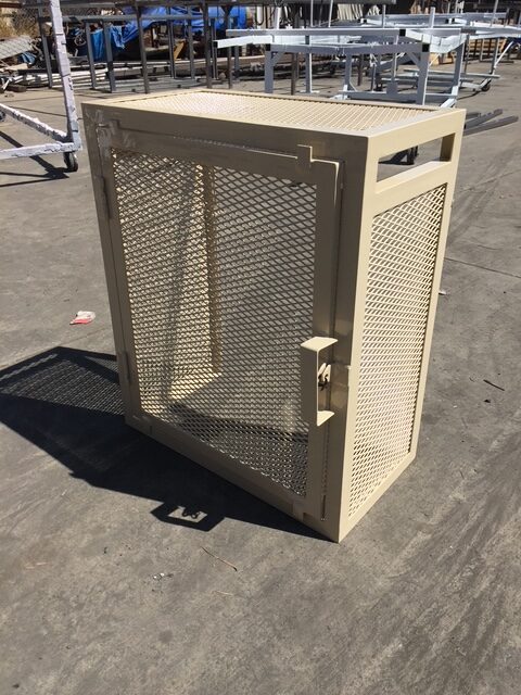 One door wall mounted cage-tan-1