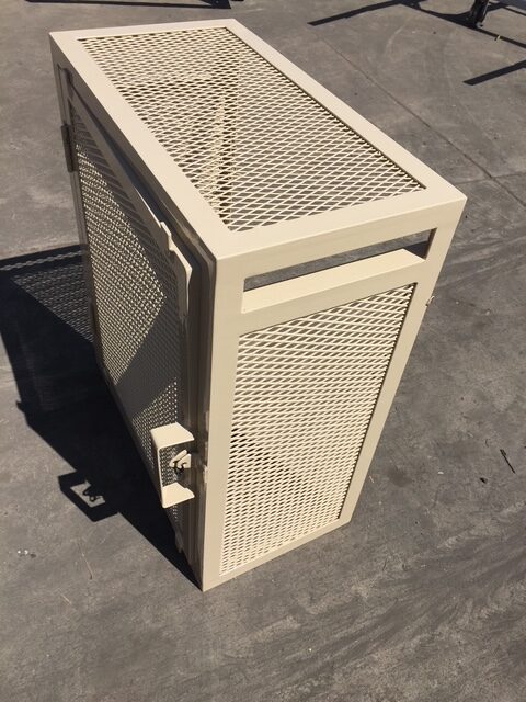One door wall mounted cage-tan-1